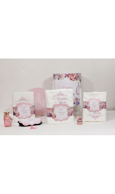 Trusou de botez regal pentru fetite tematica florala, Mica printesa 24